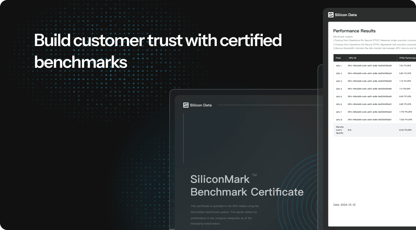 Build customer trust with certified benchmarks
